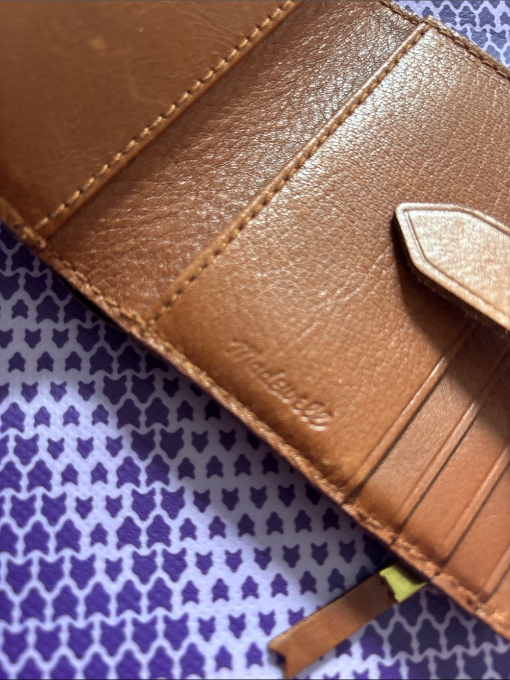 Madewell Tan Leather Snap Wallet - Picture 4 of 6